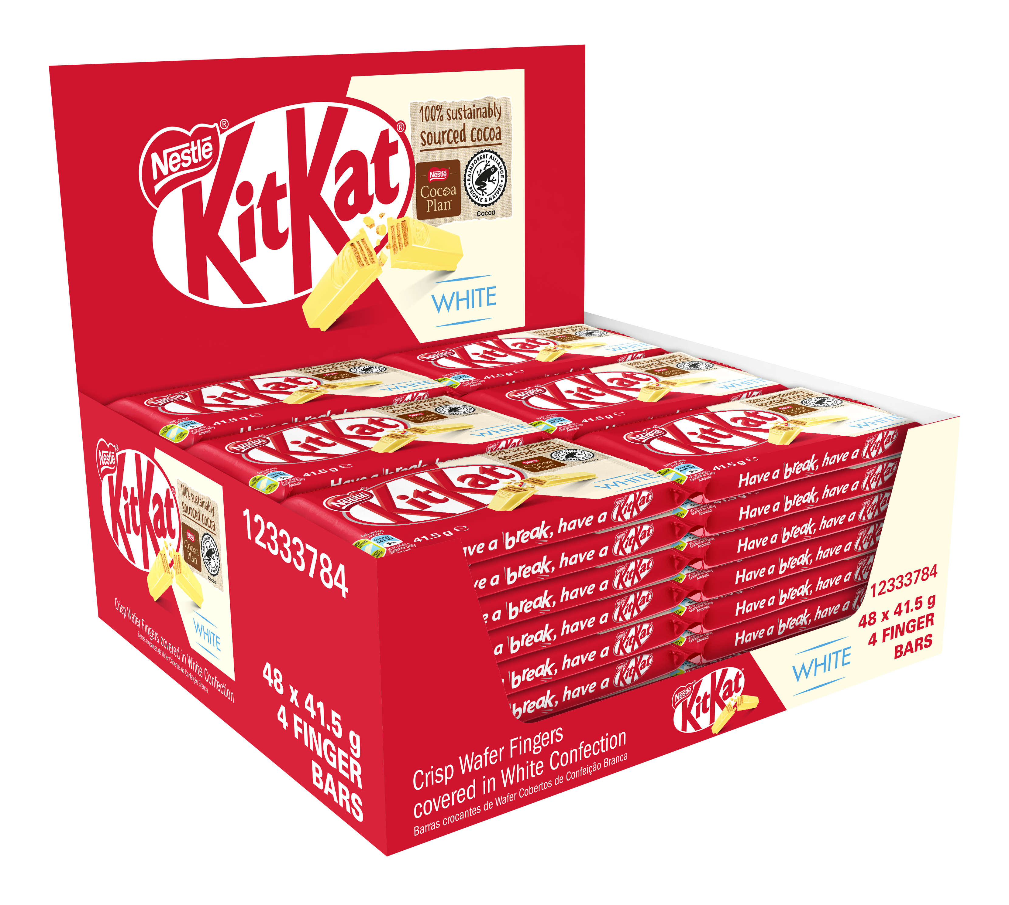 KitKat 4 Finger White Chocolate Bar 41.5g - dispenser