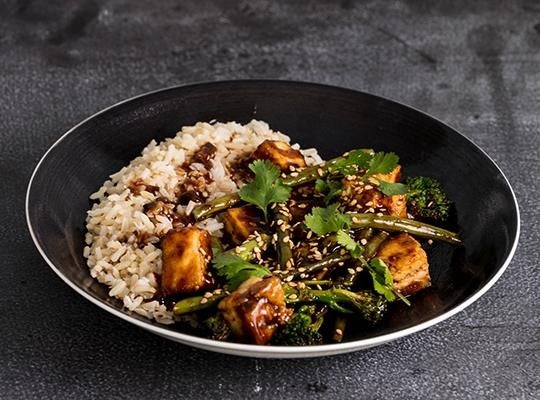 Sesame Tofu and Broccoli Bowl