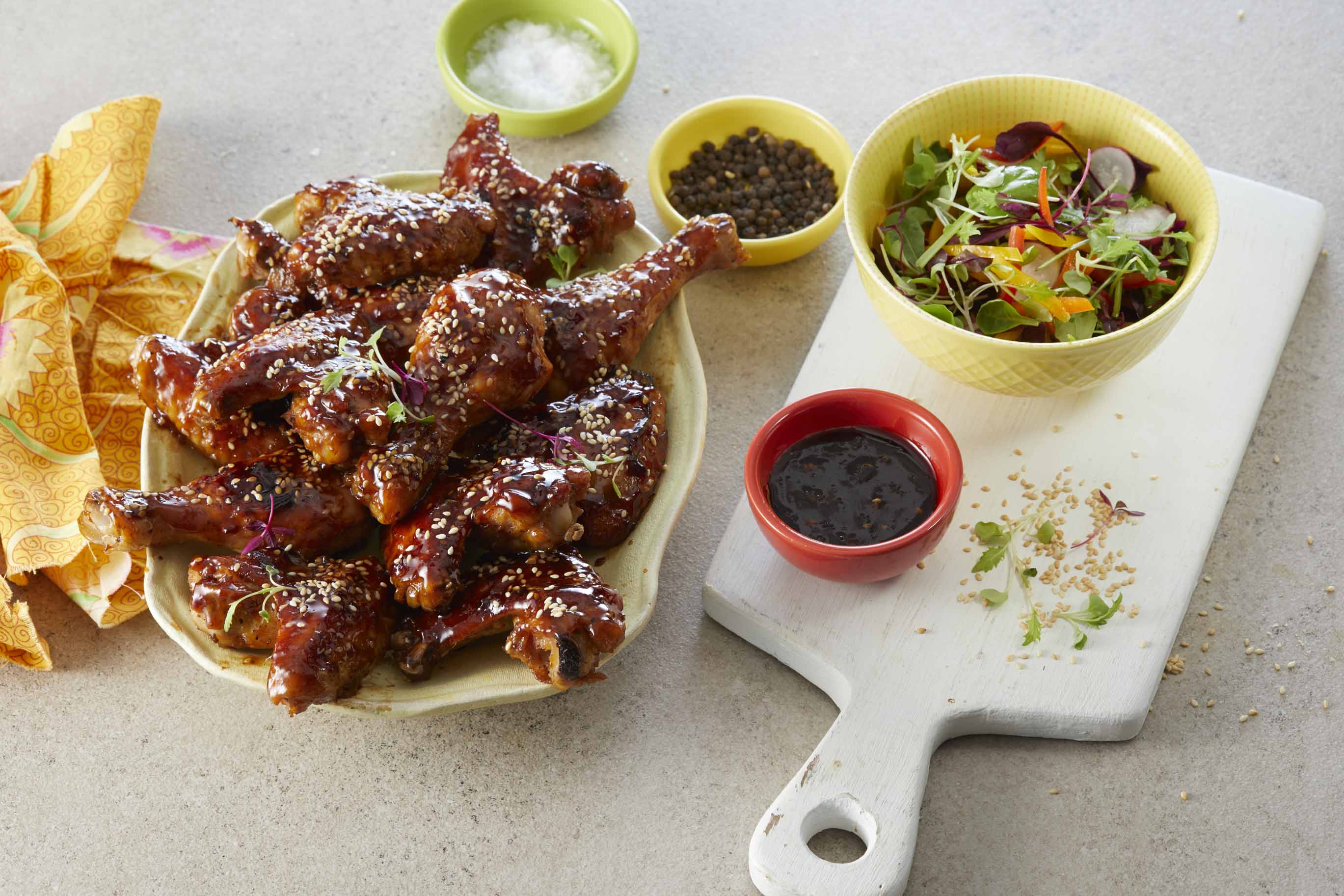 Sweet & Sticky Chicken Wings and Drumsticks