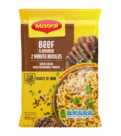 MAGGI 2 MInute Noodles - Beef 68g - front