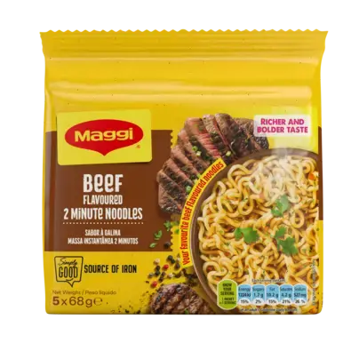 MAGGI 2 Minute Noodles - Beef 5x68g - front