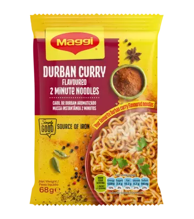 MAGGI 2 MInute Noodles - Durban Curry 68g - front