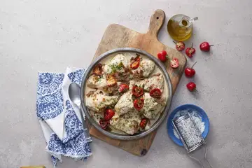 Balsamic Creamed Chicken Casserole