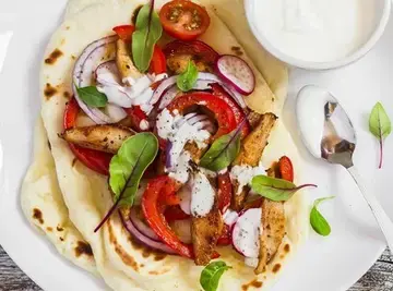 Chicken and Vegetable wrap with Sweet Chilli Spread