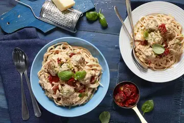 Meatballs with Creamy Sun-dried Tomato Sauce