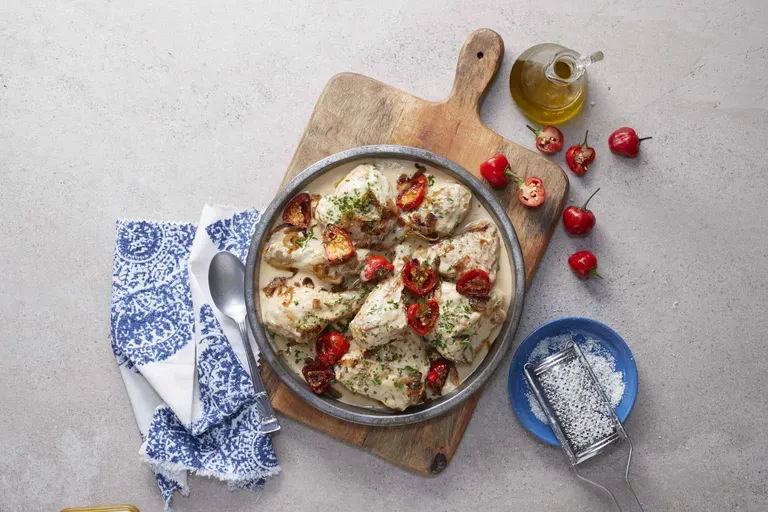 Balsamic Creamed Chicken Casserole