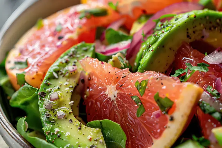 Calming Grapefruit Avocado Salad