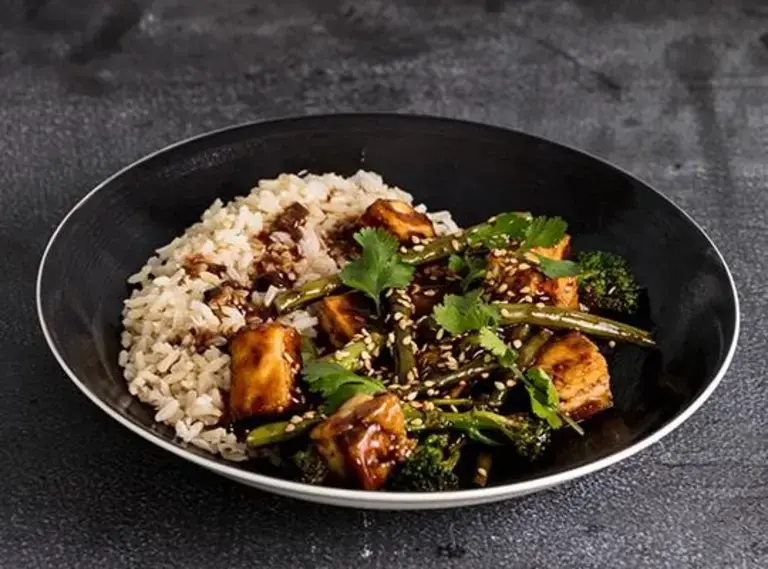 Sesame Tofu and Broccoli Bowl