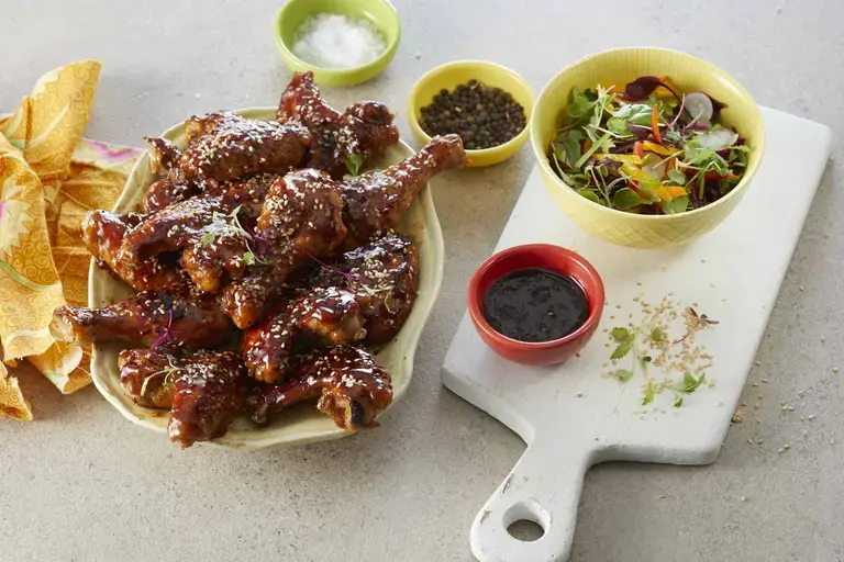 Sweet &amp; Sticky Chicken Wings and Drumsticks