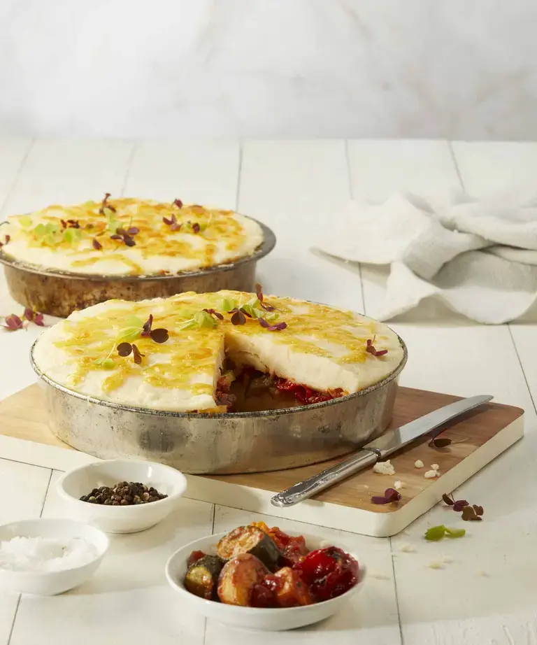 Pap &amp; Roasted Vegetable Tart