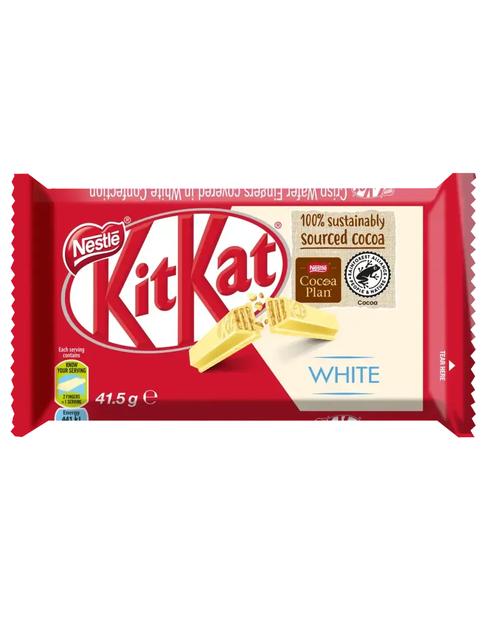 KitKat 4 Finger White Chocolate Bar 41.5g - front