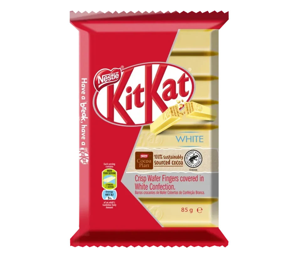 KitKat 8 Finger White Chocolate Slab 85g - front