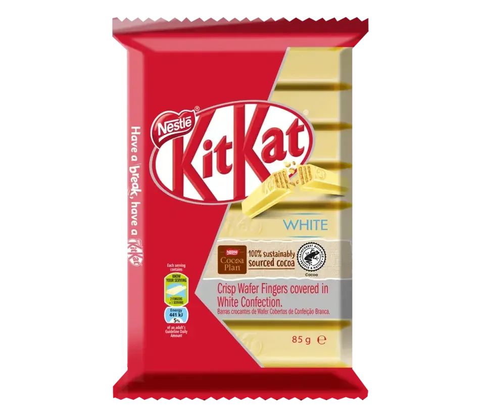 KitKat 8 Finger White Chocolate Slab 85g - front