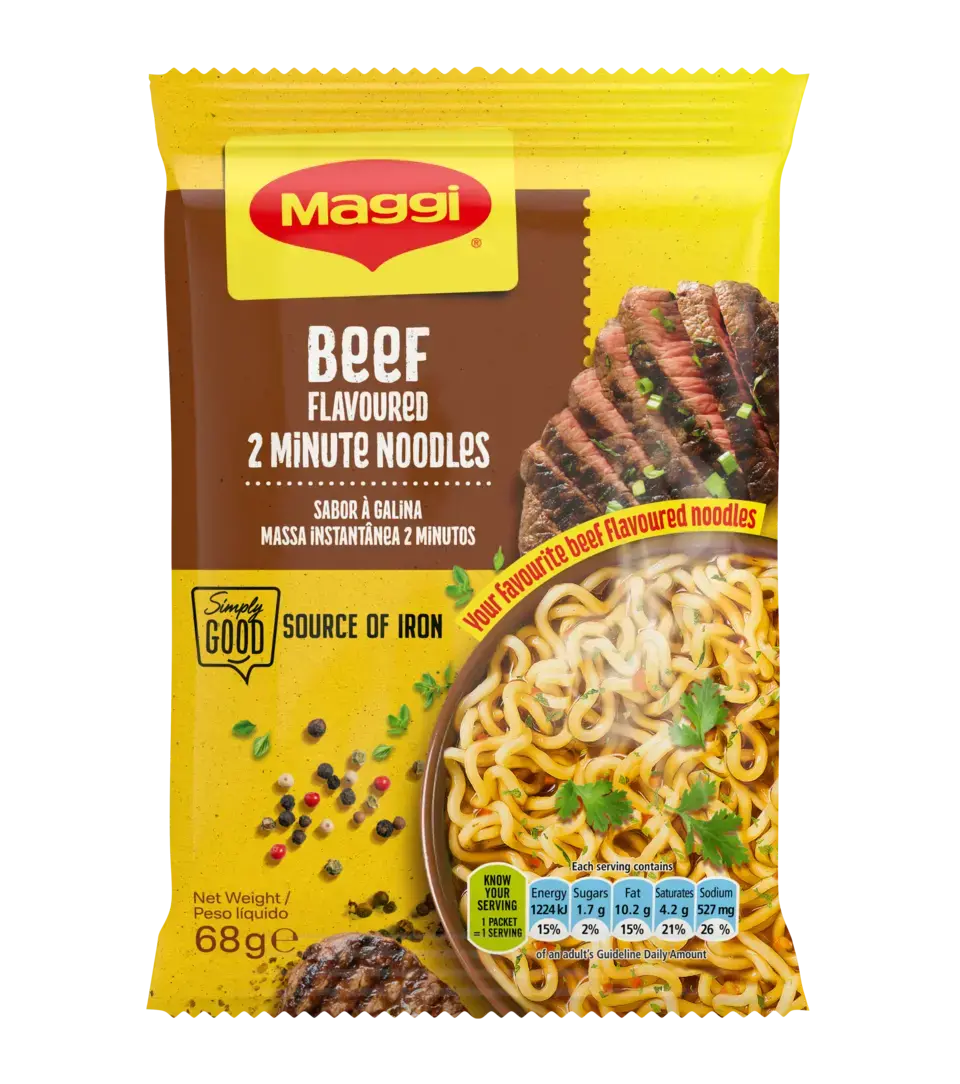 MAGGI 2 MInute Noodles - Beef 68g - front