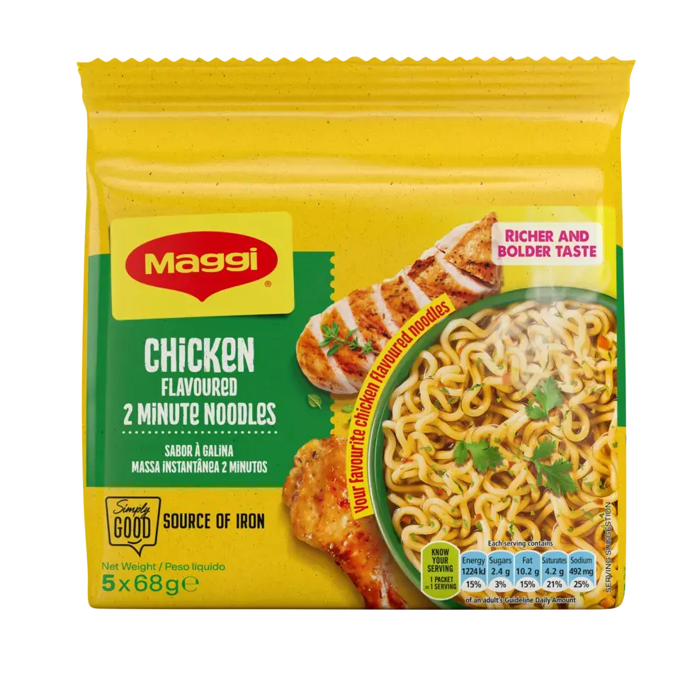 MAGGI 2 Minute Noodles - Chicken 5x68g - front