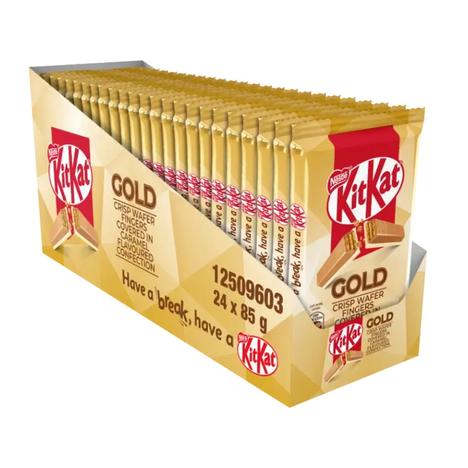 KitKat 8 Finger Caramel Gold Chocolate Slab 24x85g