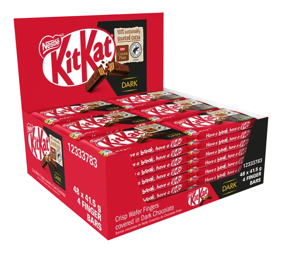 KitKat 4 Finger Dark Chocolate Bar 41.5g - dispenser