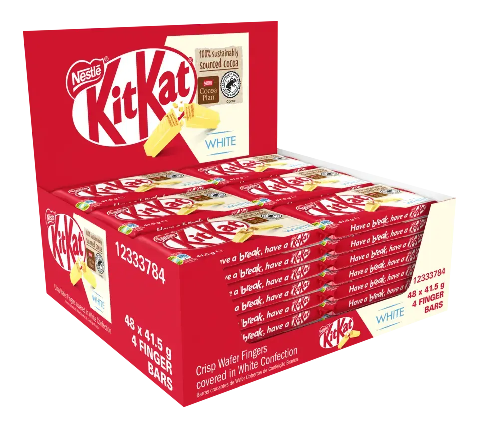 KitKat 4 Finger White Chocolate Bar 41.5g - dispenser