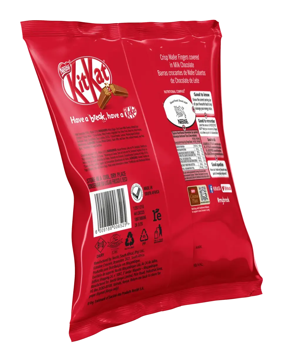 KitKat Milk Chocolate Minibag 180g - back