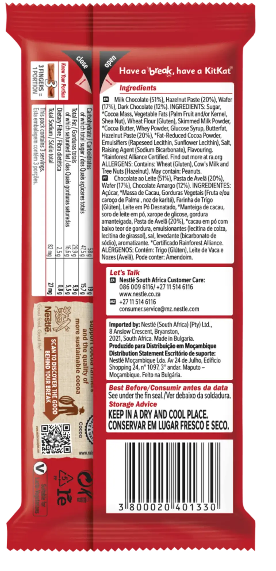 KitKat Hazelnut Slab back