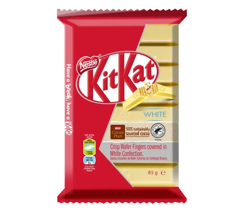 KitKat 8 Finger White Chocolate Slab 85g - front