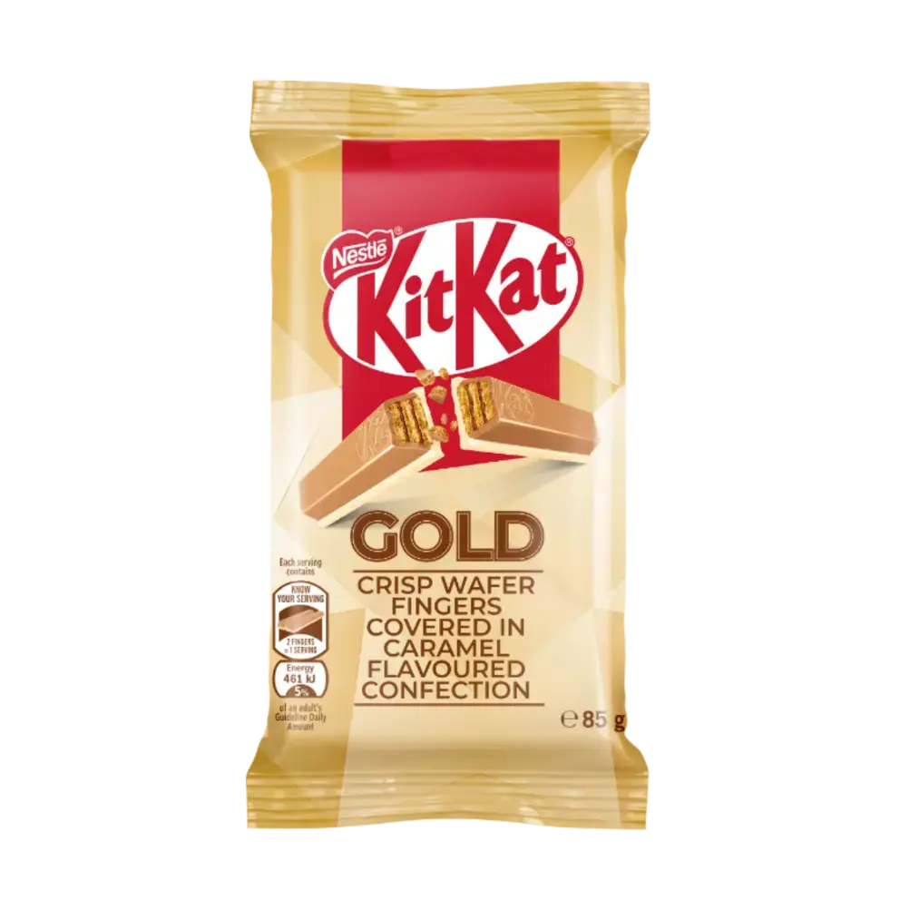 KitKat 8 Finger Caramel Gold Chocolate Slab 85g