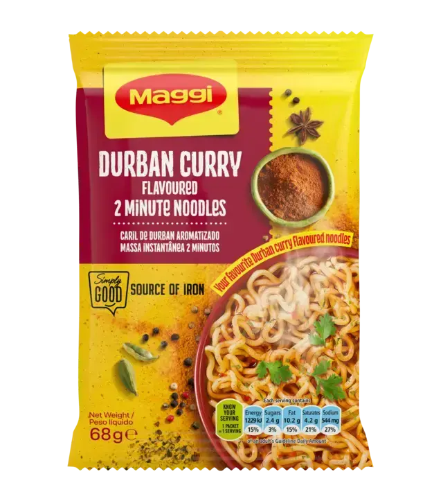 MAGGI 2 MInute Noodles - Durban Curry 68g - front