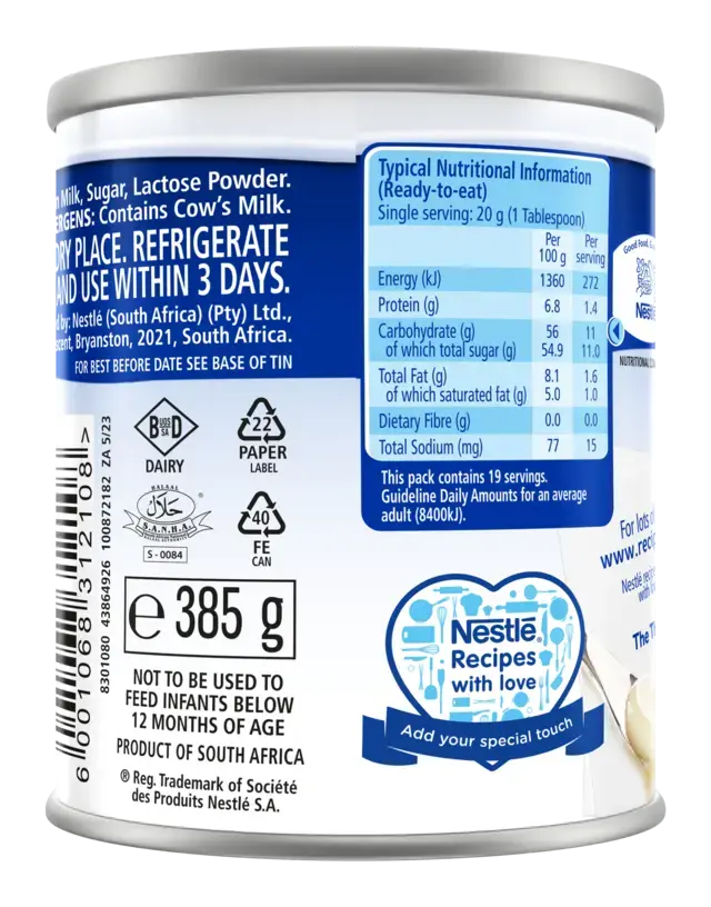 NESTLE GOLD CROSS Condensed Milk Full Cream Sweetened 385g