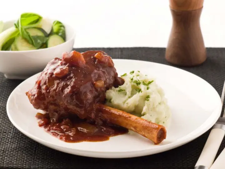 Braised lamb shanks