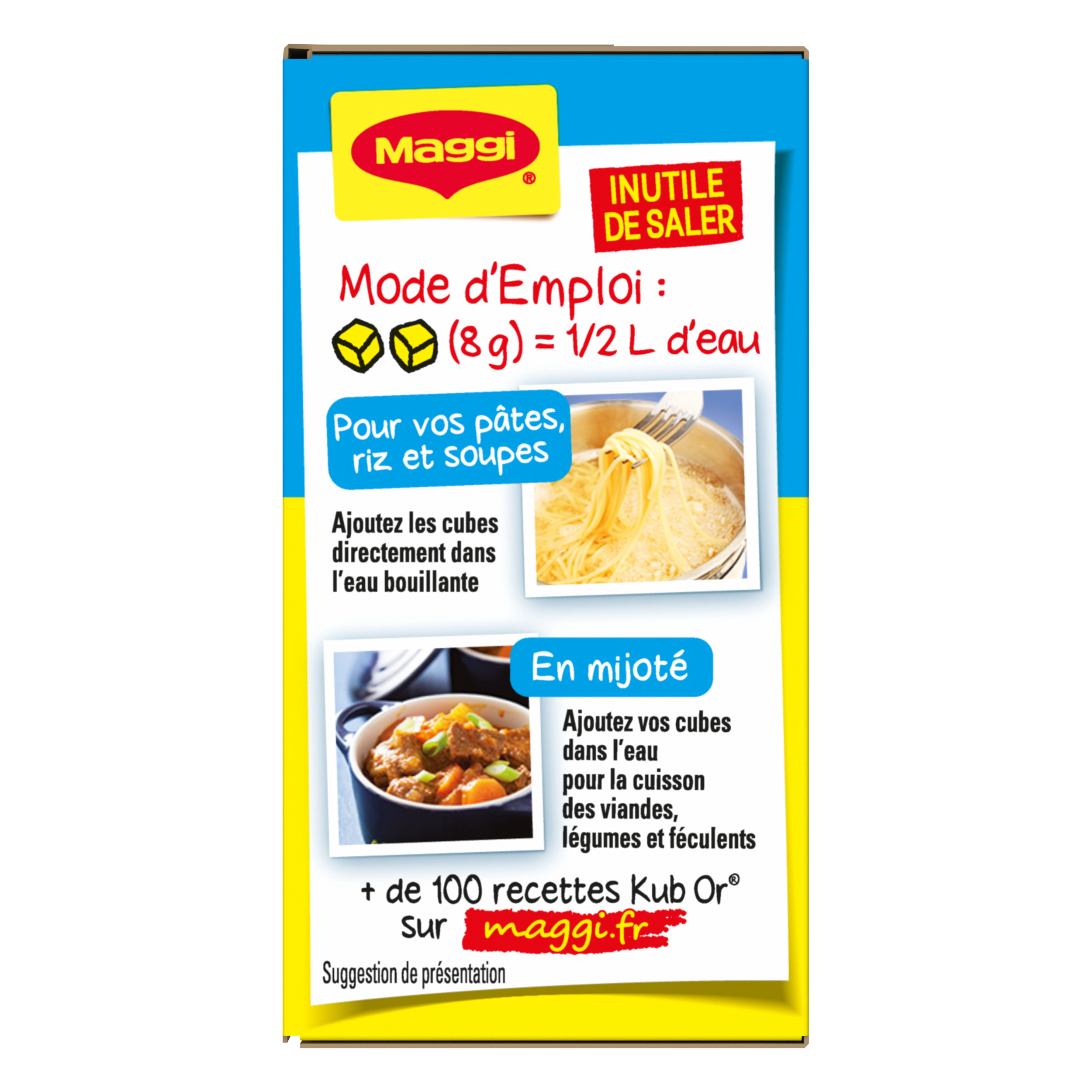 MAGGI KUB OR Bouillon Dégraissé 32 cubes - 128g