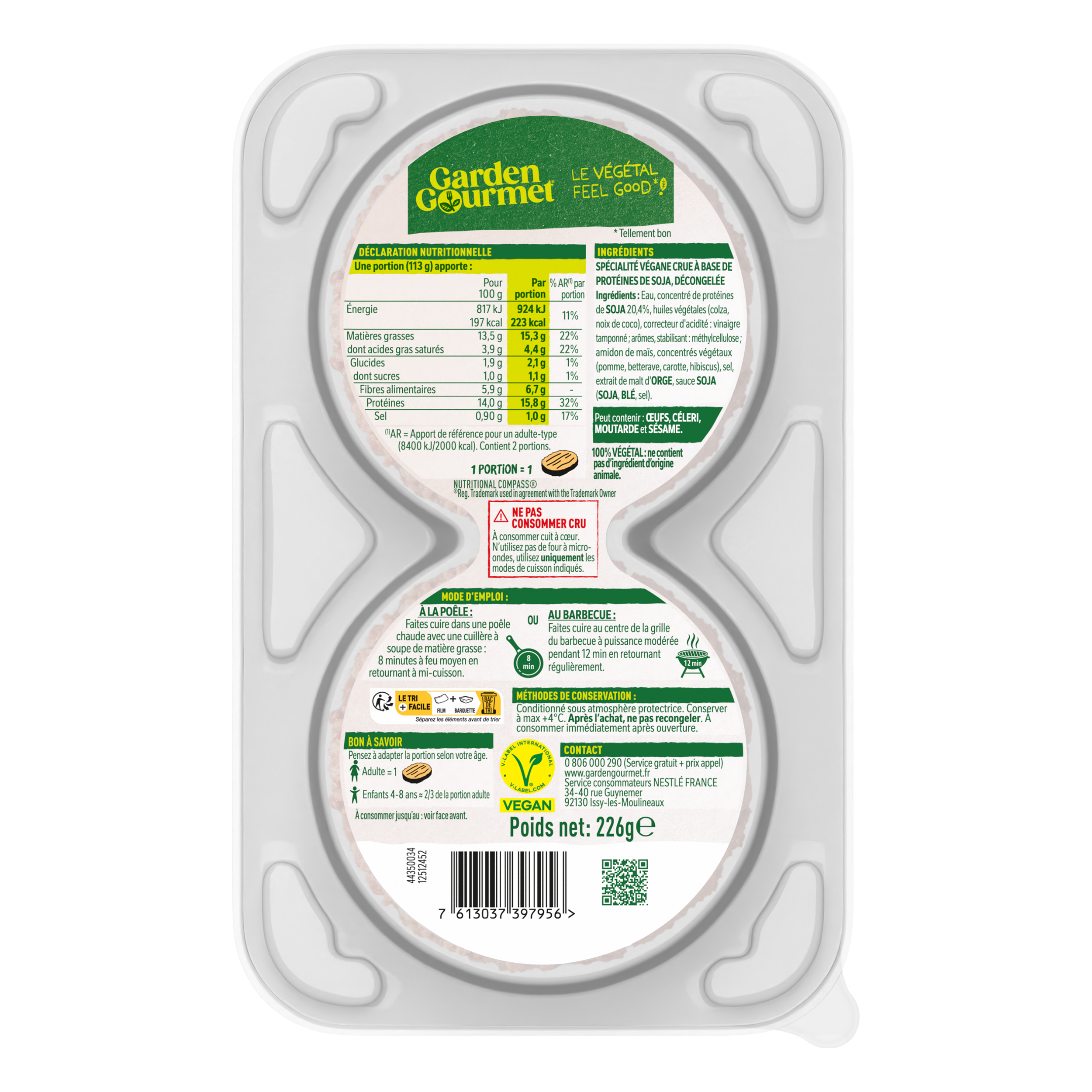 GARDEN GOURMET Sensational Burger Soja 226g visuel-2