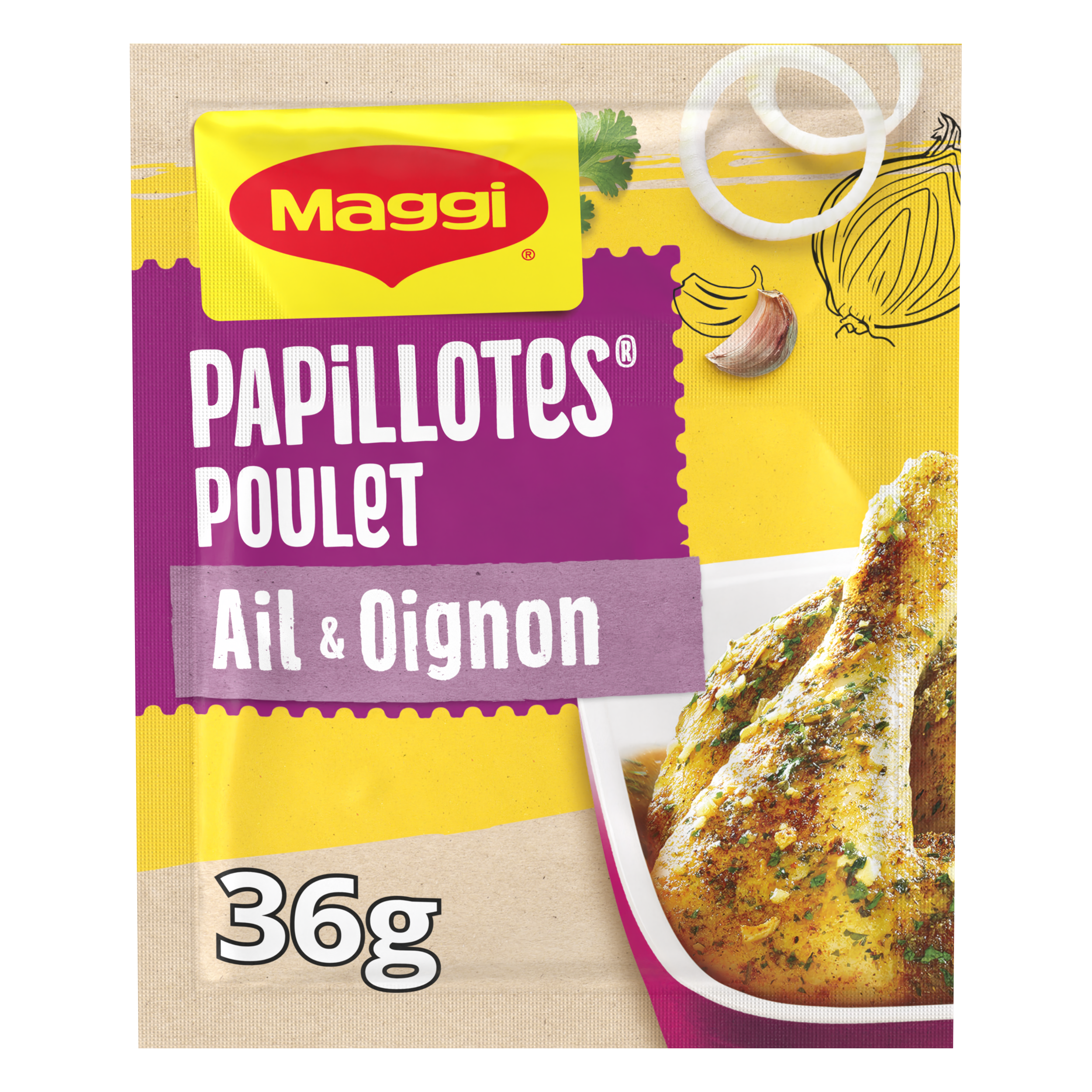 MAGGI Papillotes Poulet Ail Oignon 36g