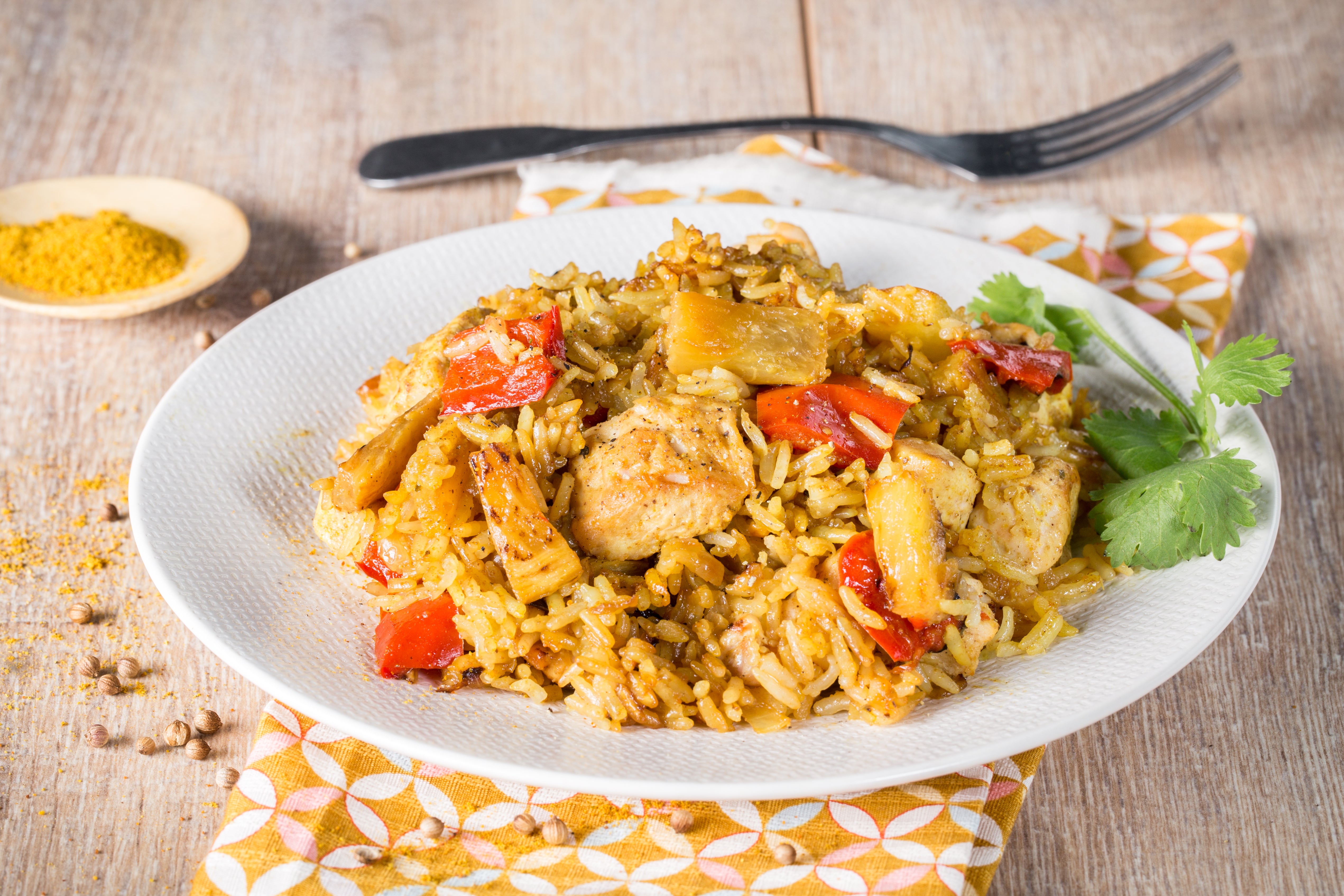 Riz exotique au poulet Cookeo