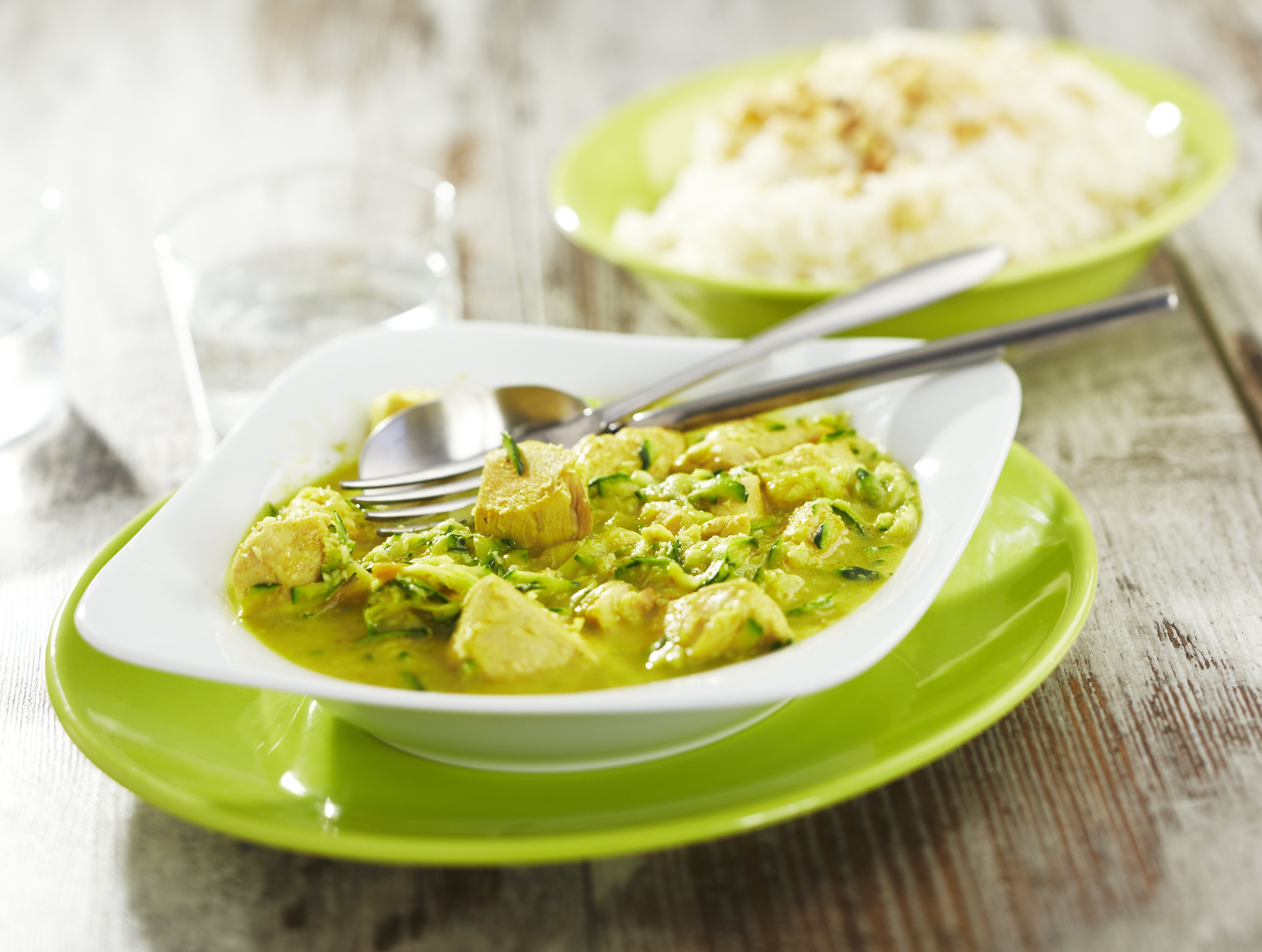 Curry de poulet a la courgette