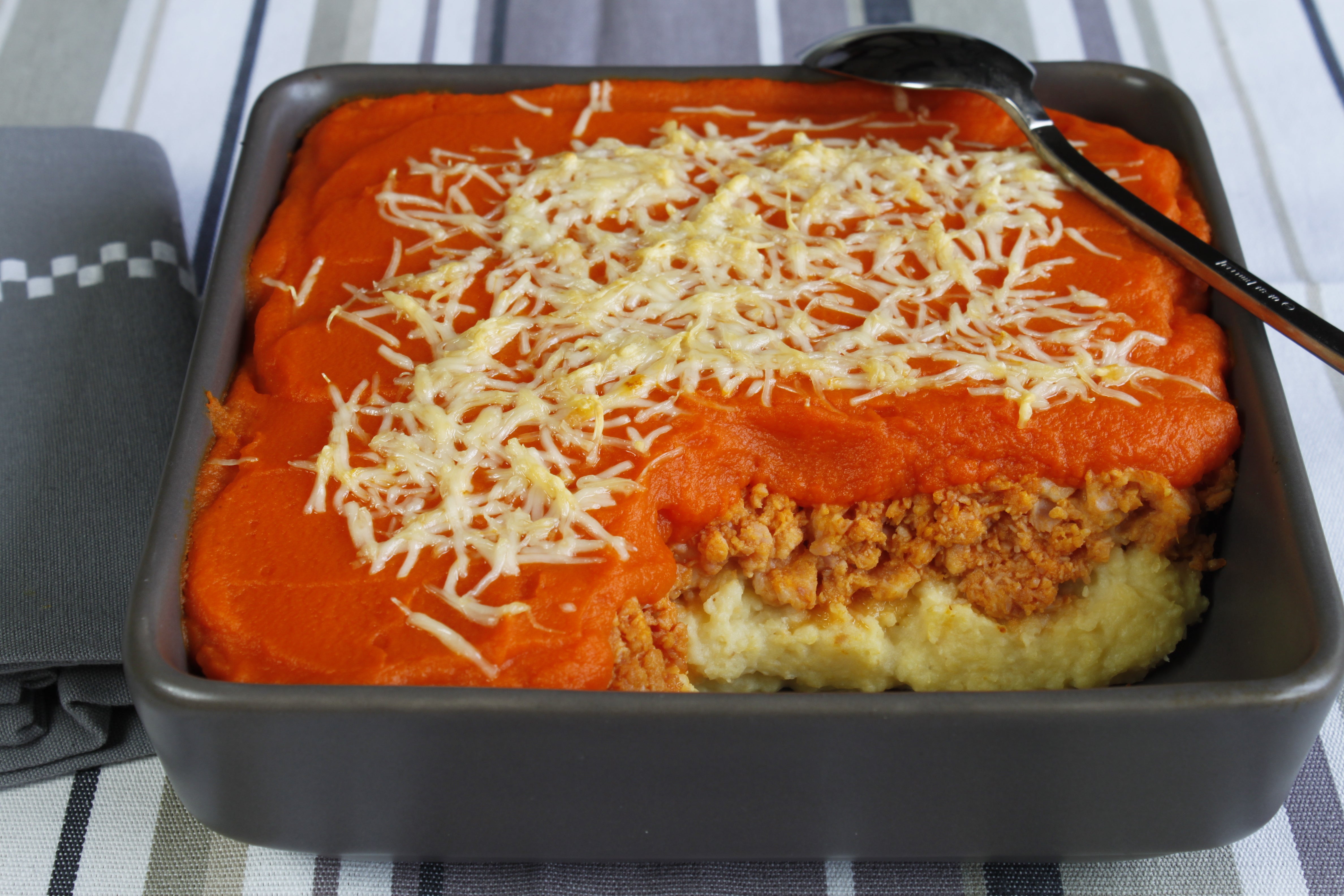 Hachis Parmentier carottes, pommes de terre et jambon