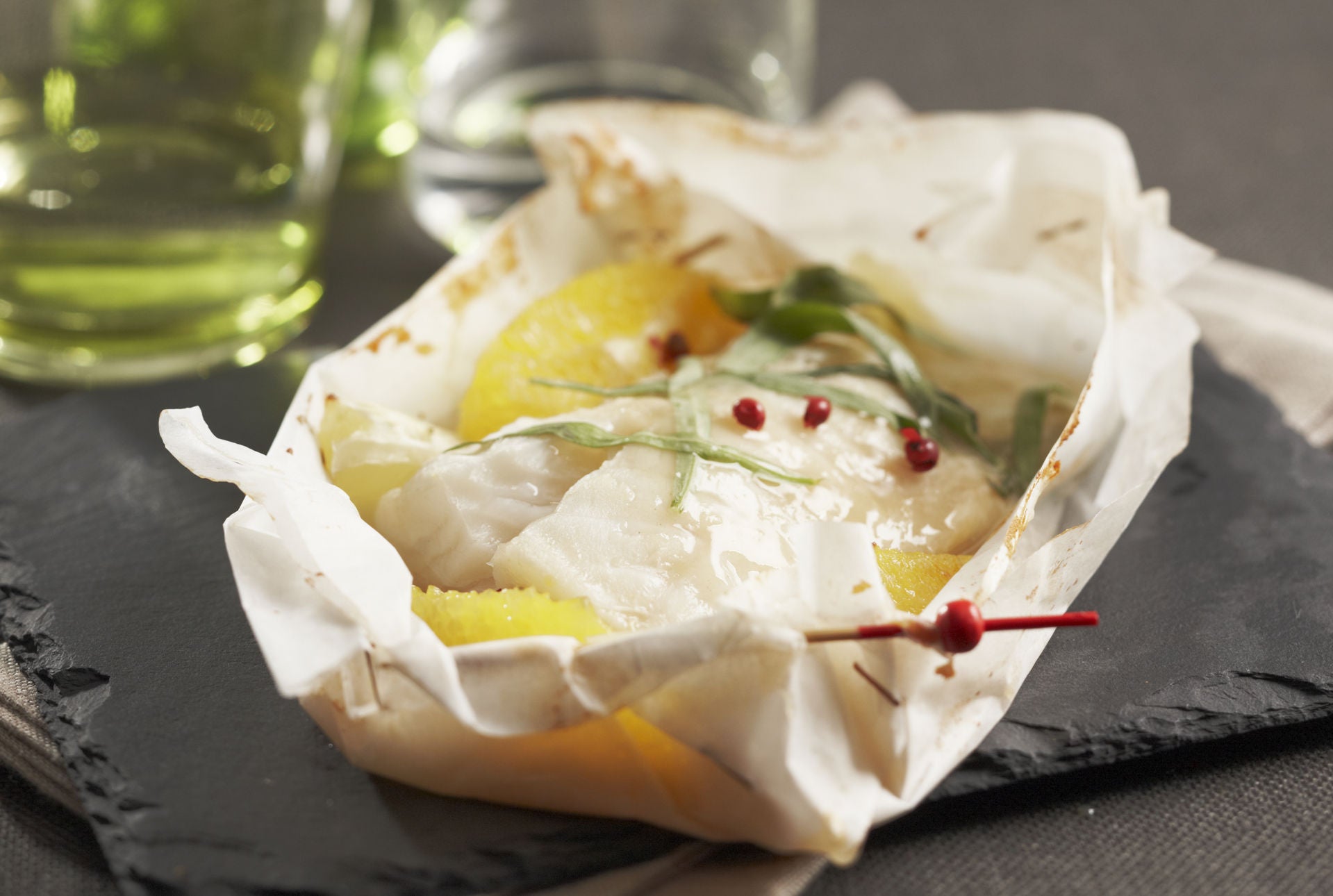 Papillotes de cabillaud aux agrumes