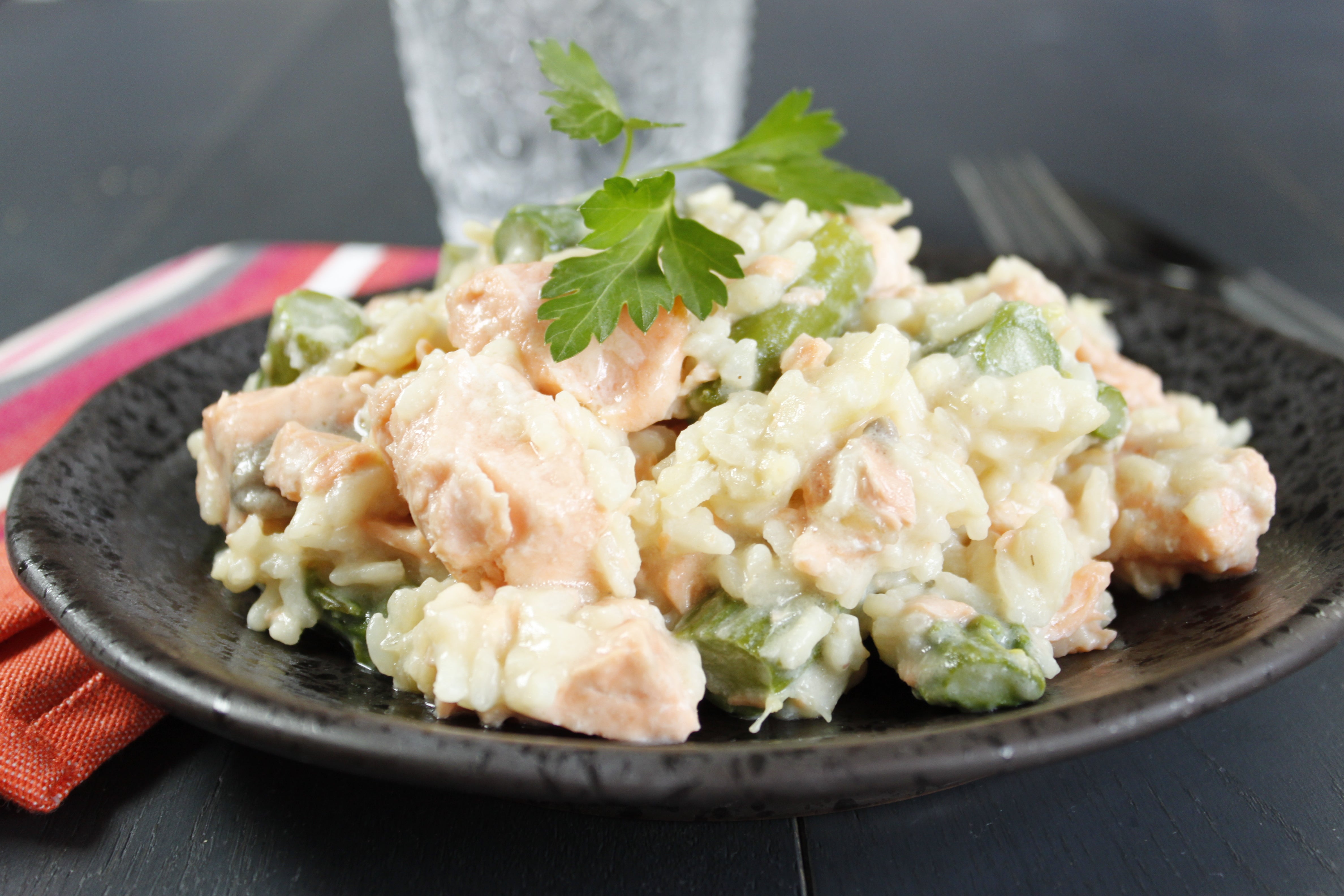 Risotto au saumon et asperges Cookeo