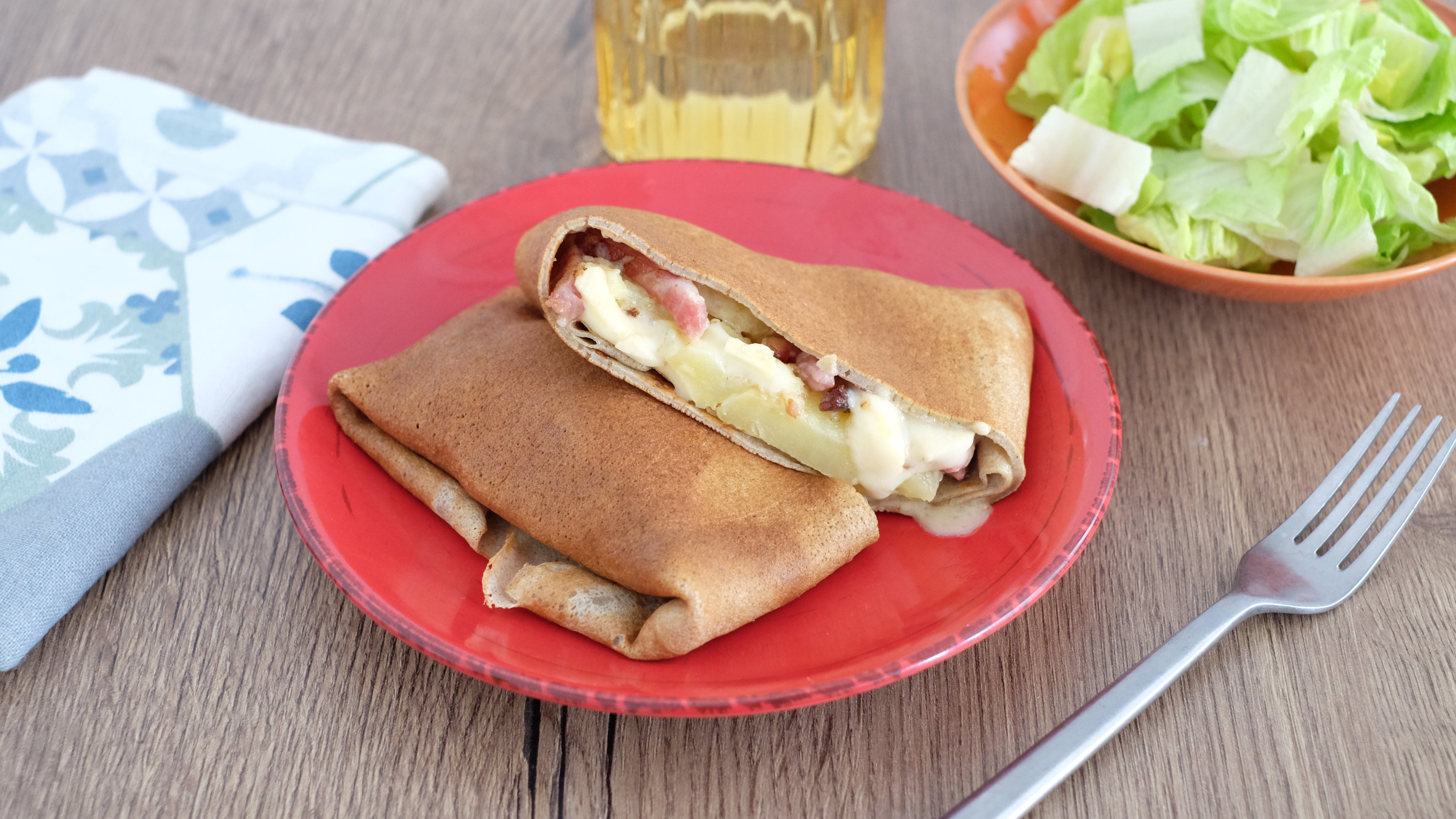 Galette au sarasin façon tartiflette