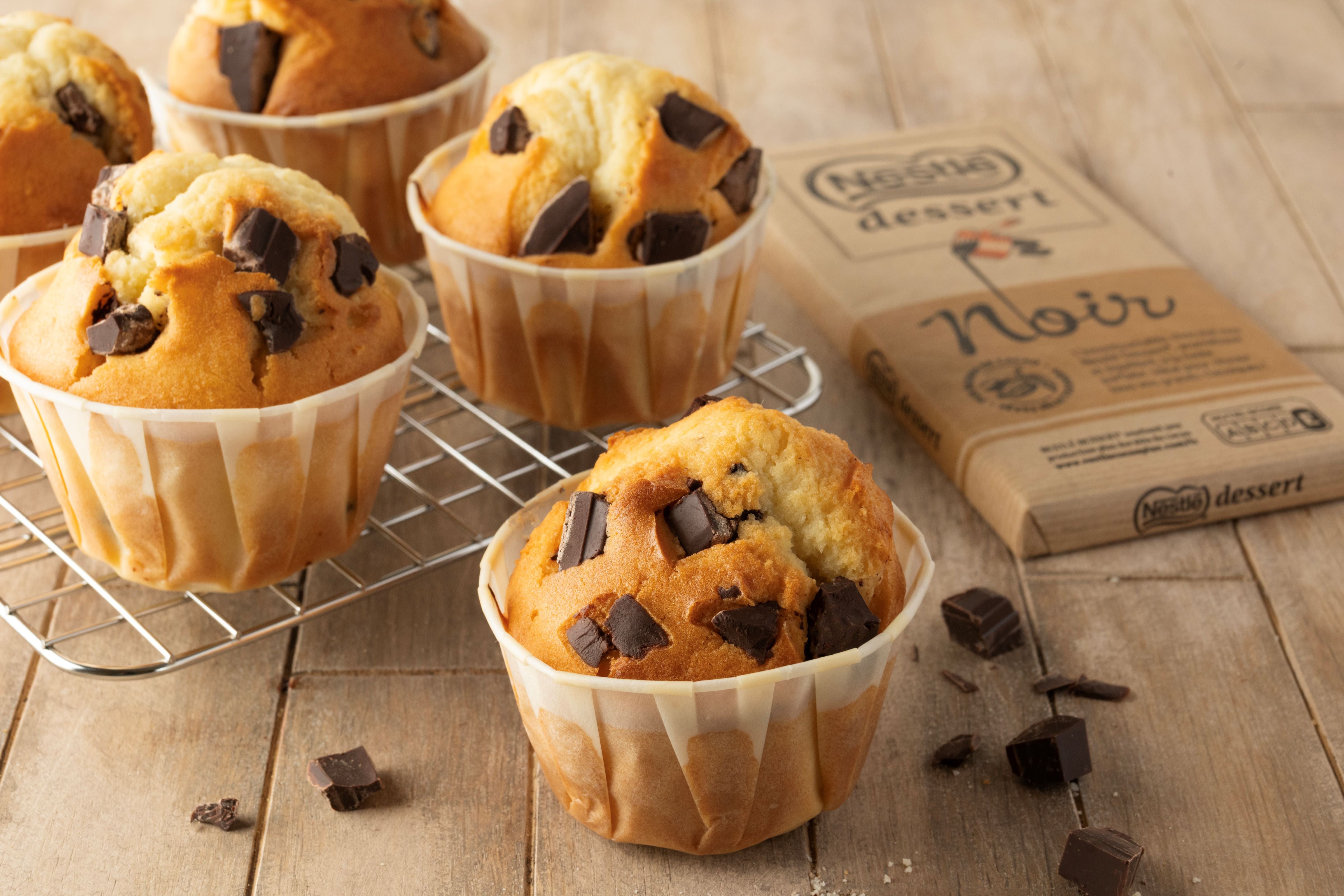 Muffins chunks de chocolat noir
