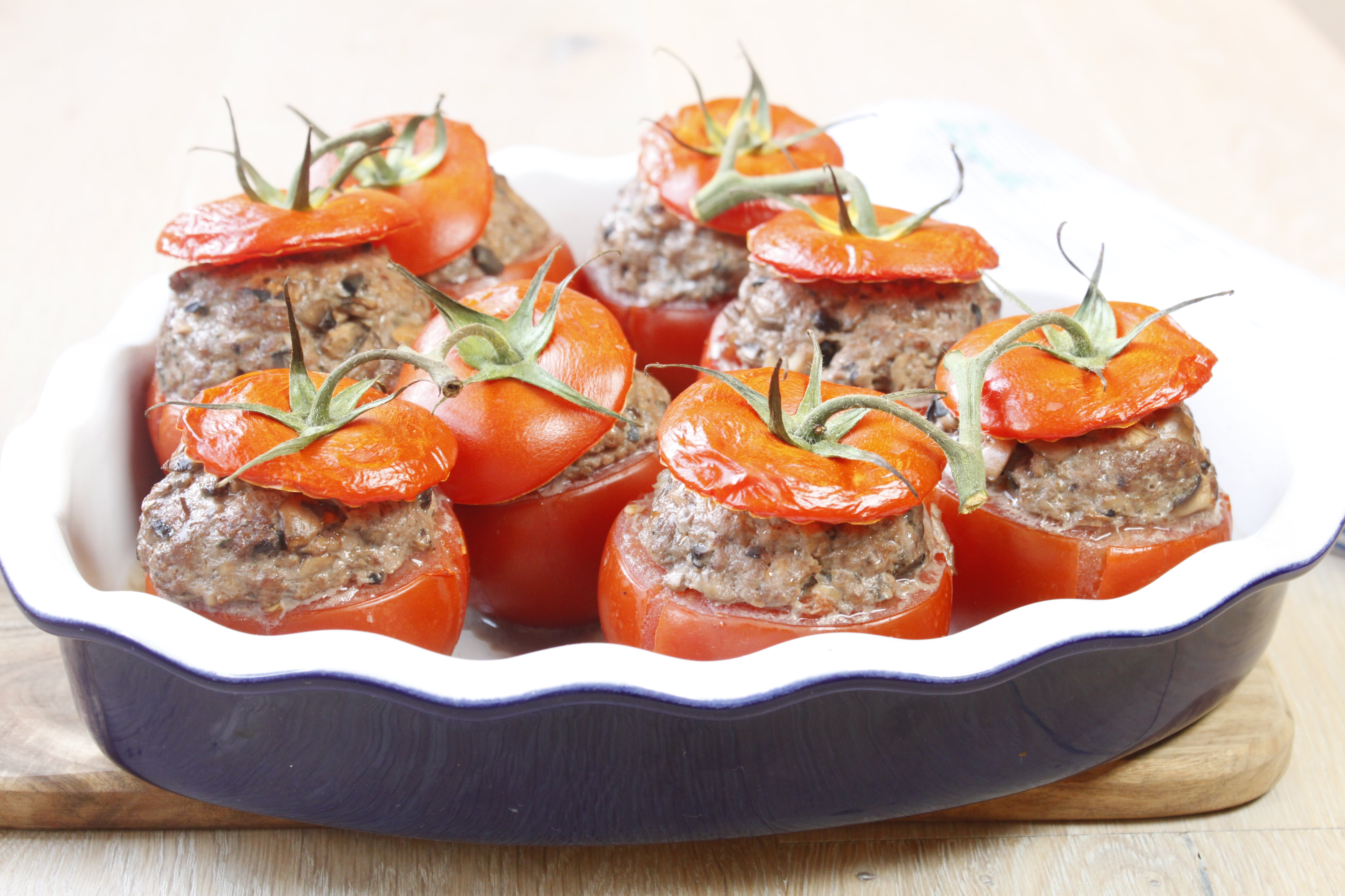 Tomates farcies boeuf olives