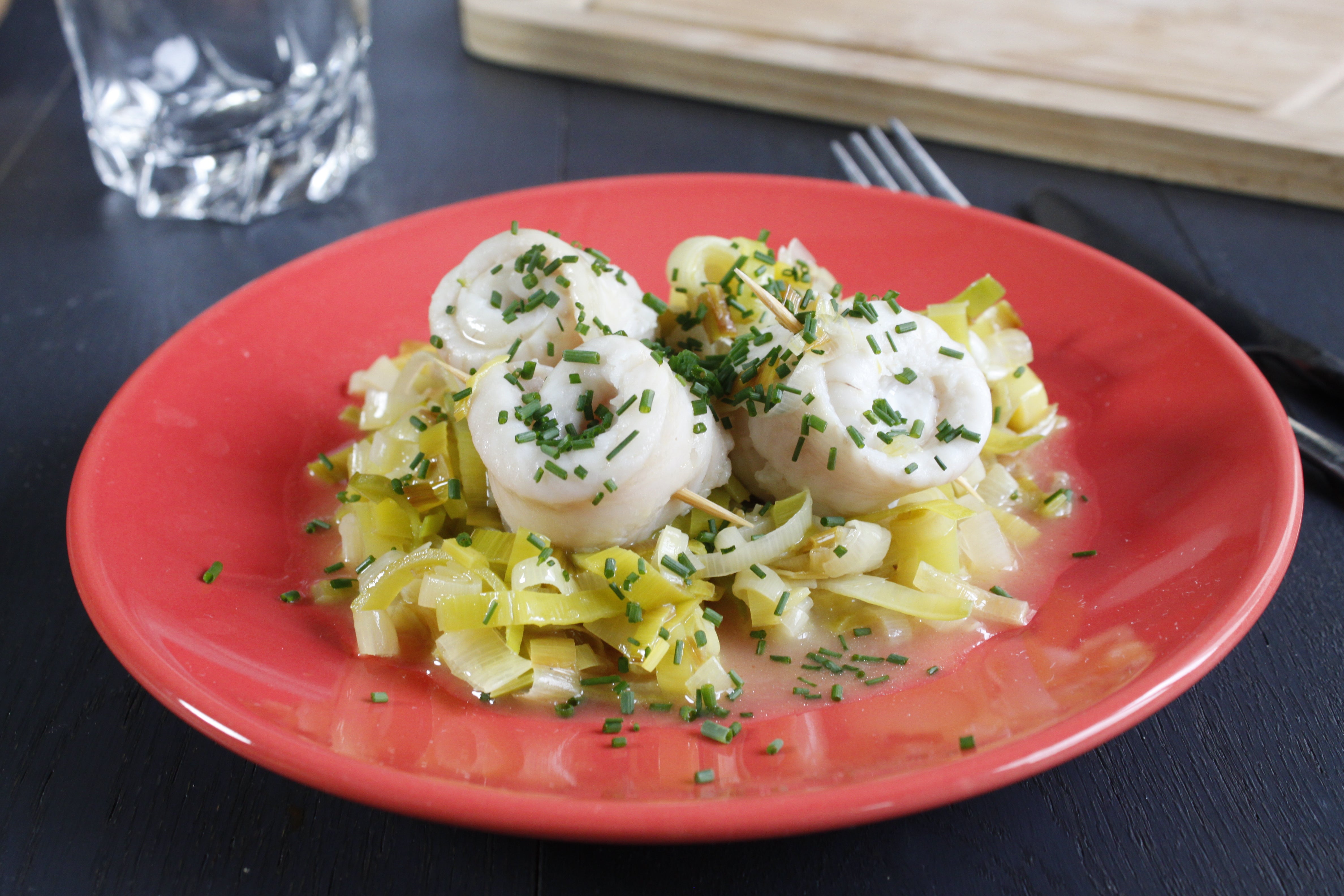 Filets de sole en nid de mafaldines sauce aux petits légumes