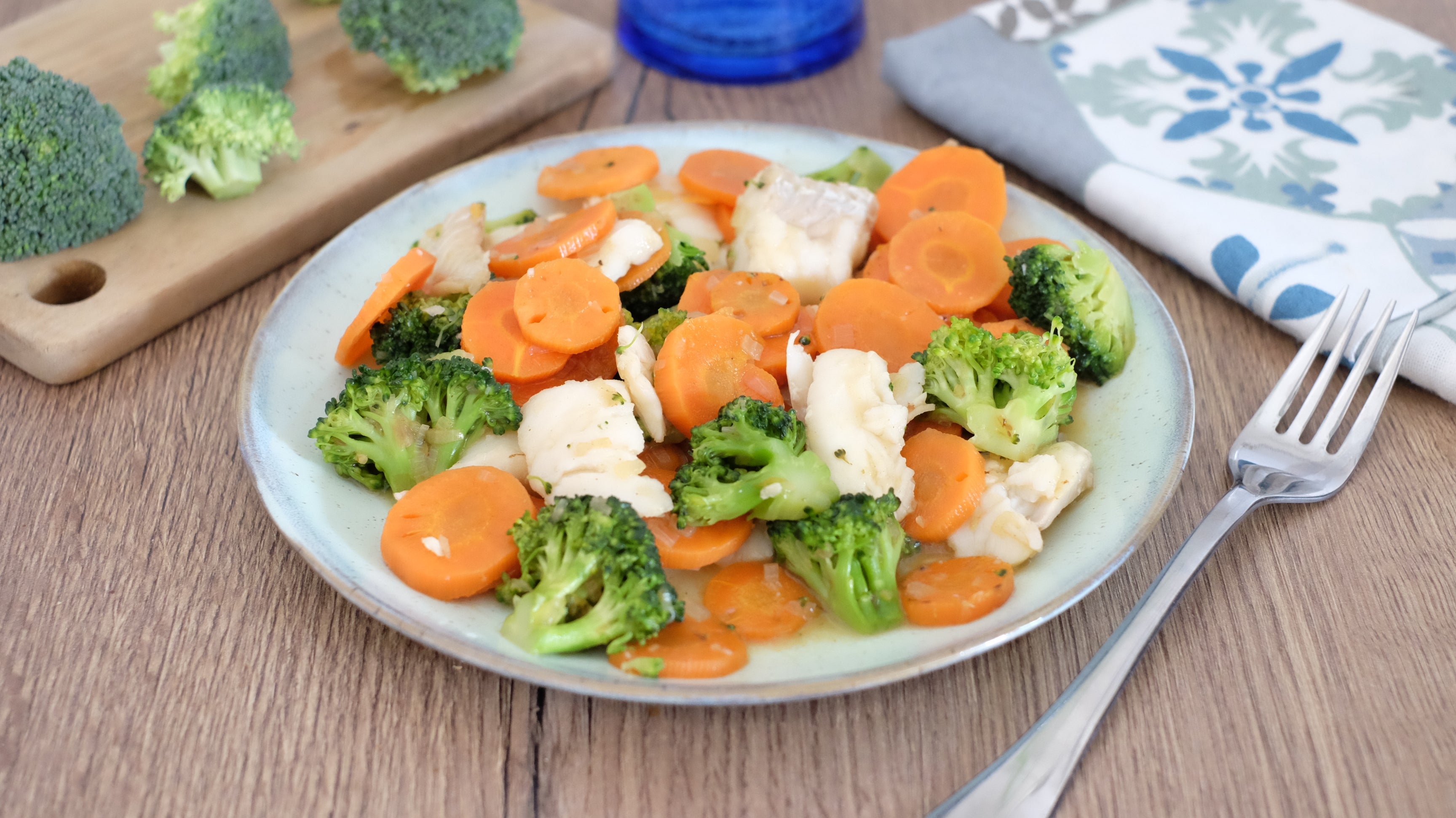 Poelée de légumes et poisson