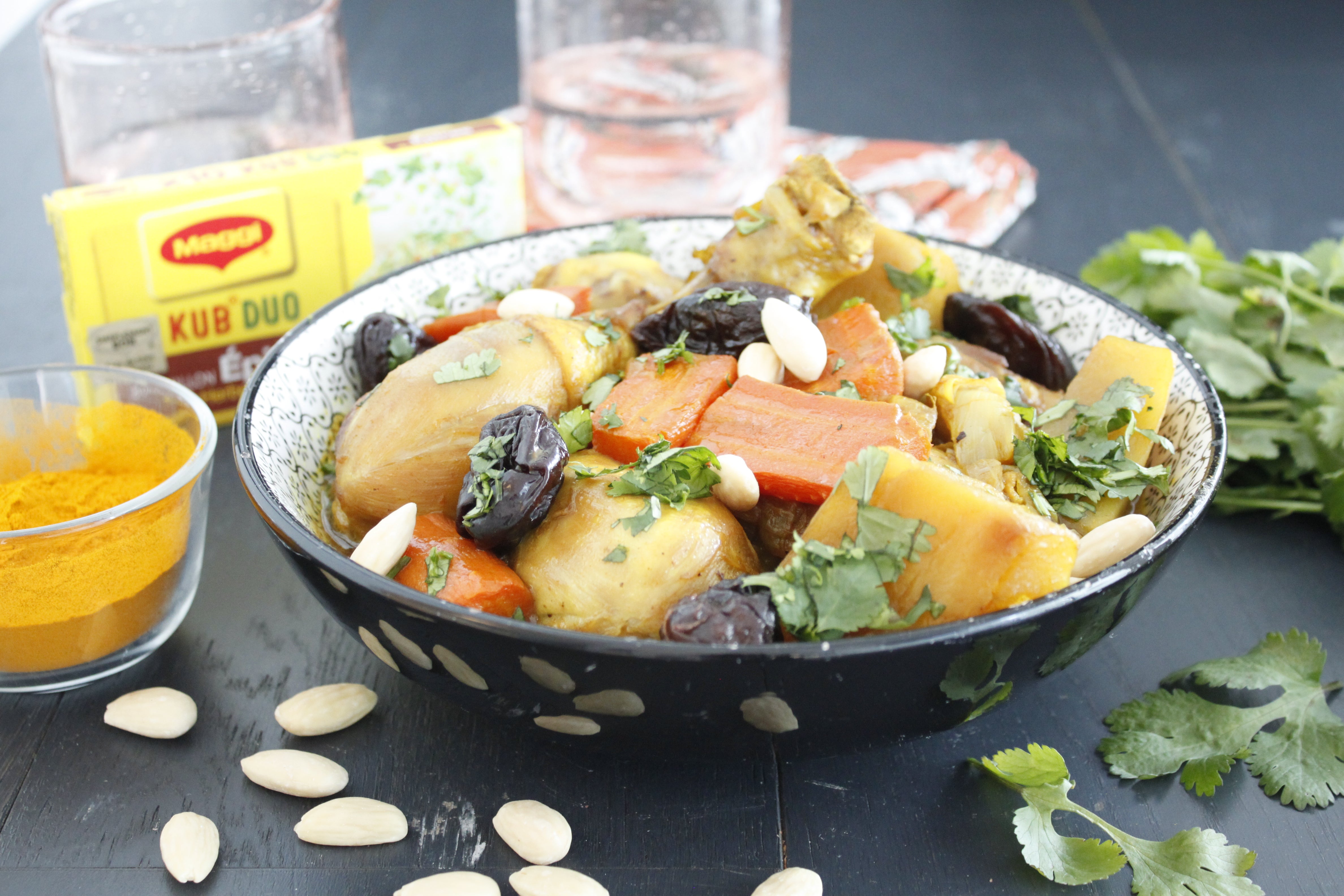 Tajine de poulet aux pruneaux et pommes de terre Cookeo