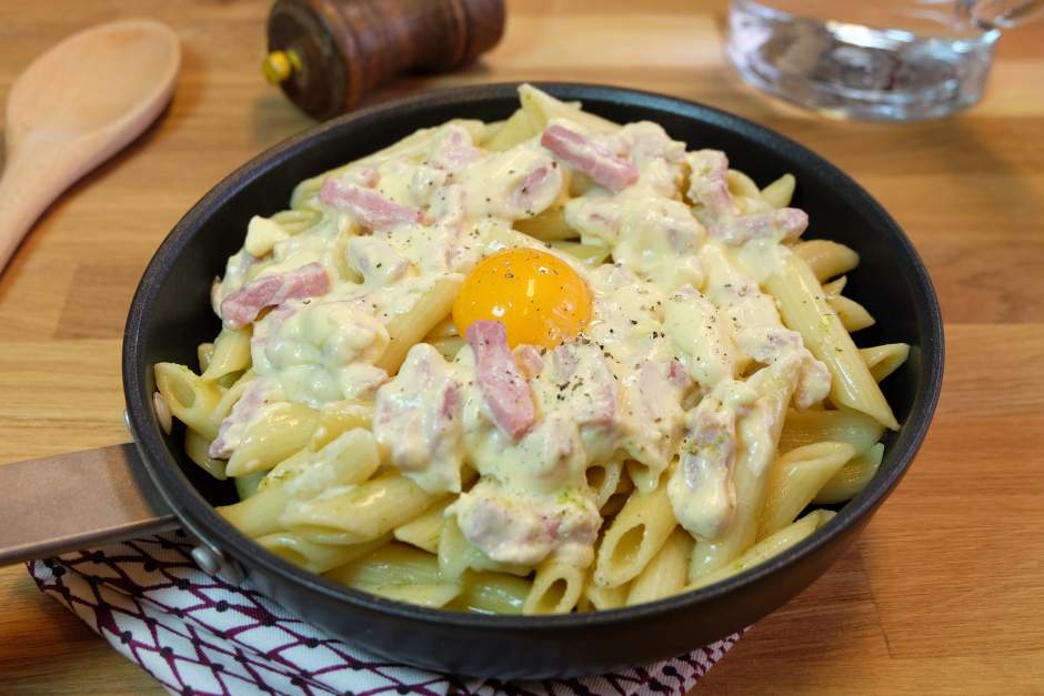 Penne à la carbonara Bio