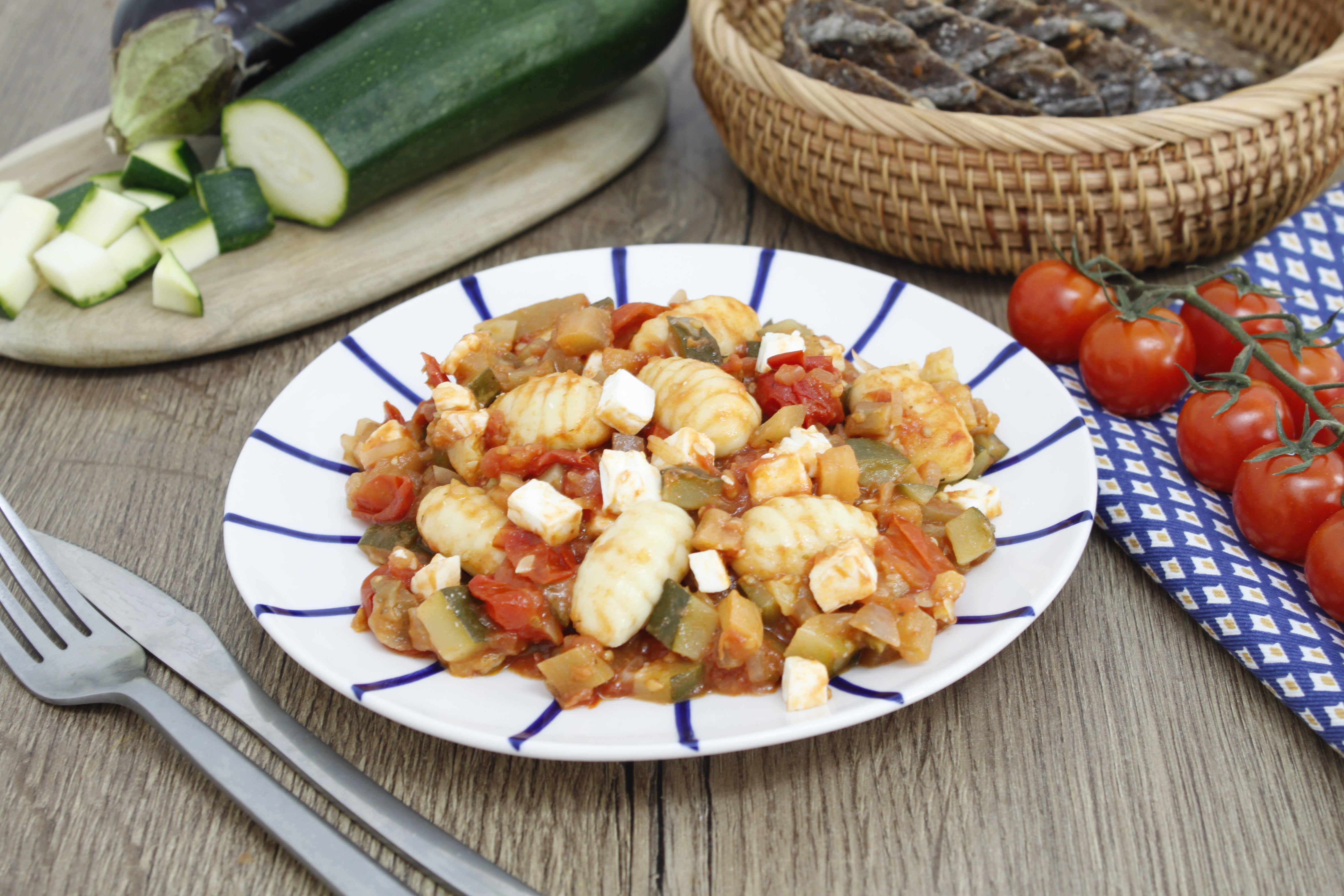 Gnocchi aux légumes et feta