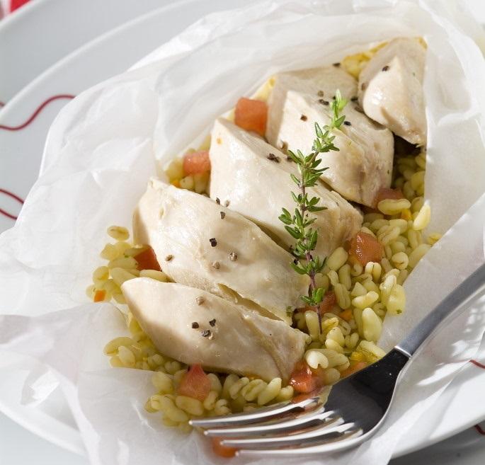 Papillotes de poulet à la provençale