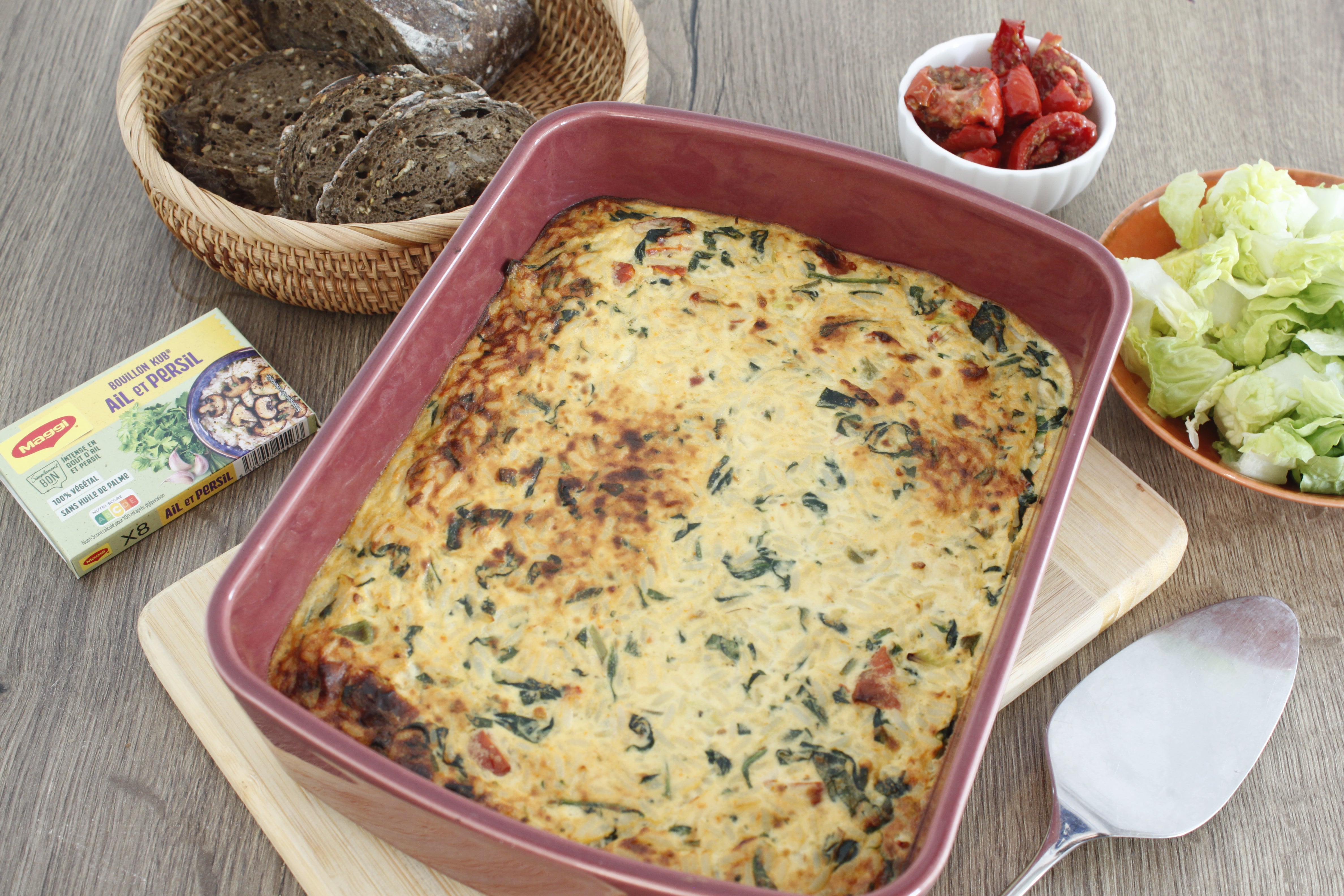 Gratin épinards ricotta au air fryer