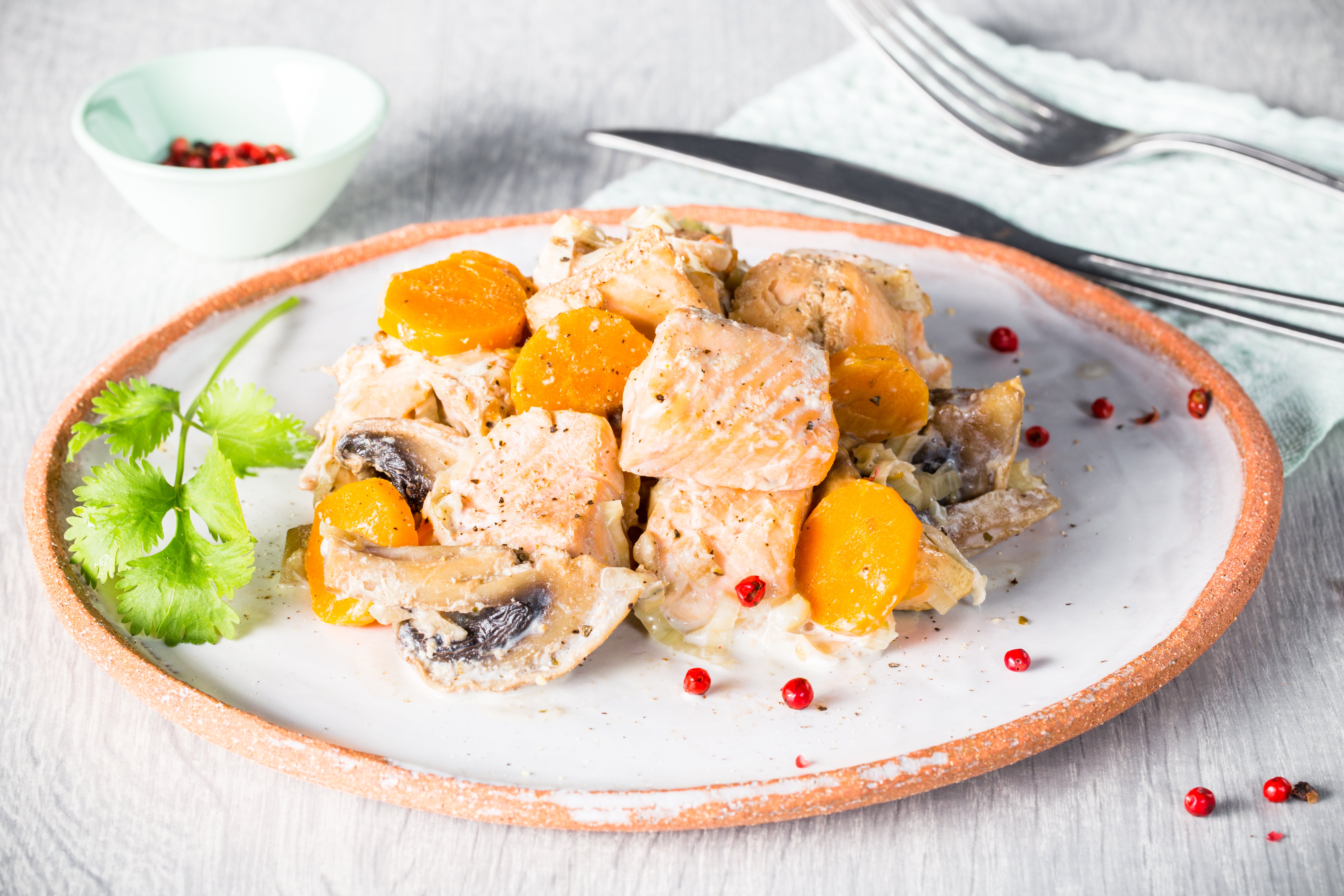 Blanquette de saumon au lait de coco Cookeo