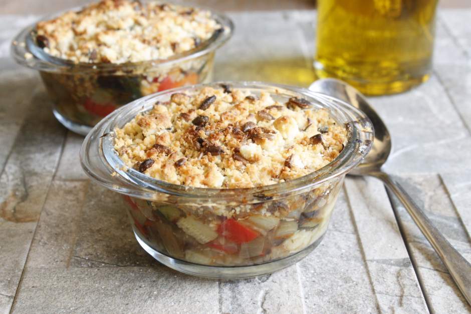 Crumble de légumes aux graines