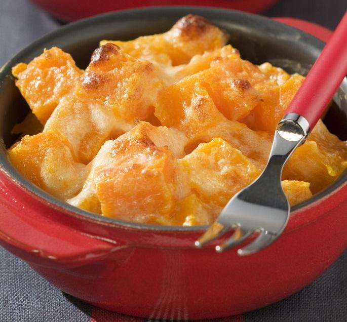 Gratin de potiron au parmesan en cocotte